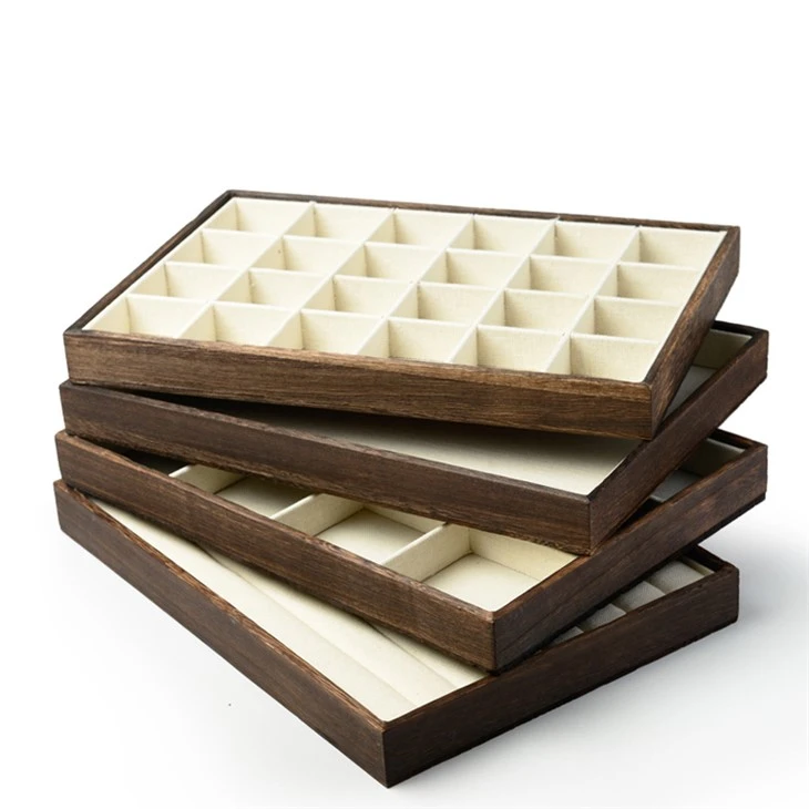 Wooden Earrings Display Tray
