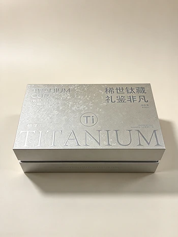 Custom Champagne Gold Titanium Gift Box With CNC Precision Foam Insert