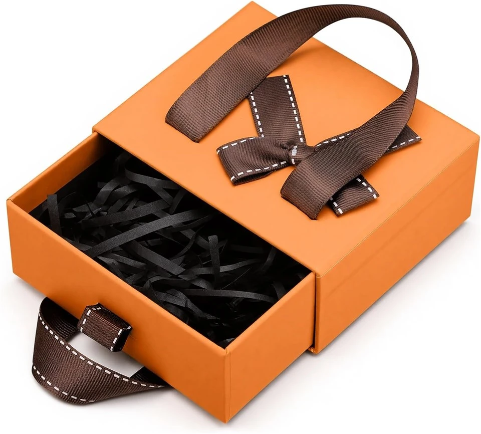 Custom Classic Orange Drawer Gift Box