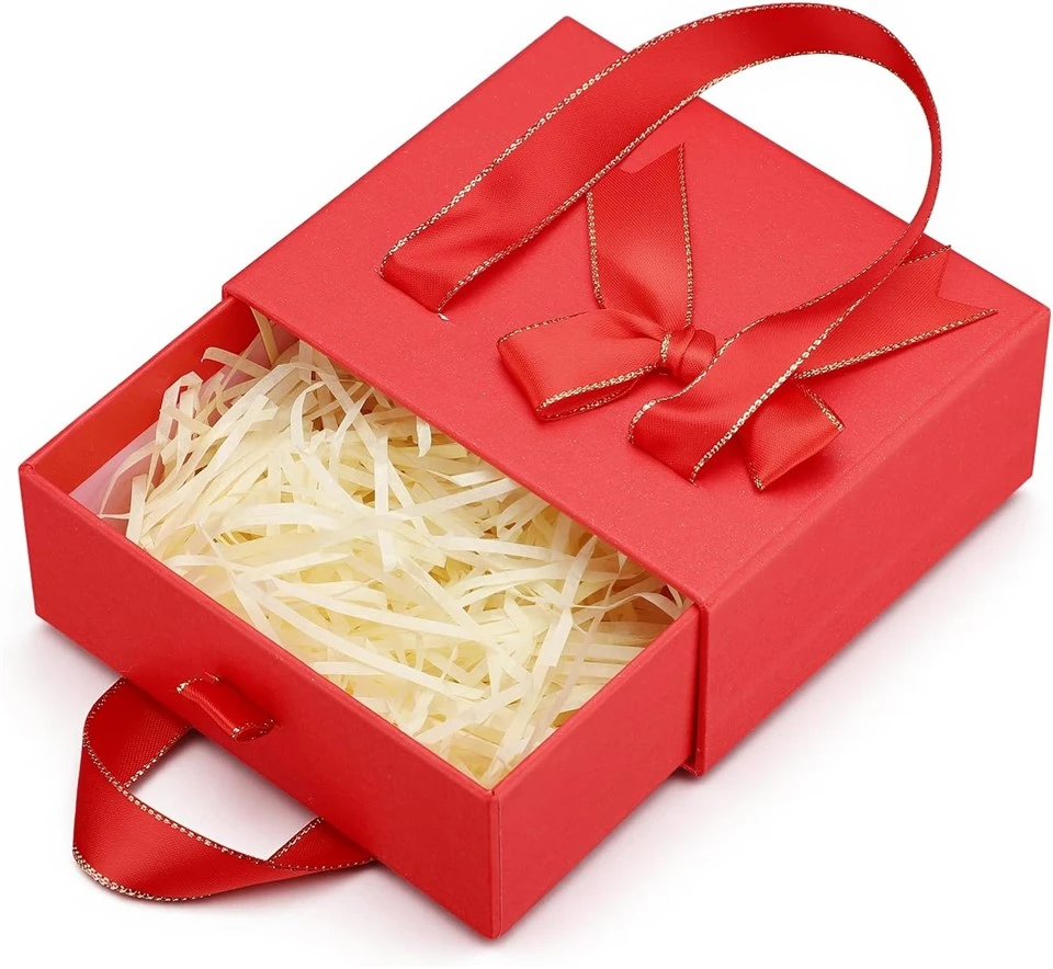Festive Red Sliding Drawer Packaging Box