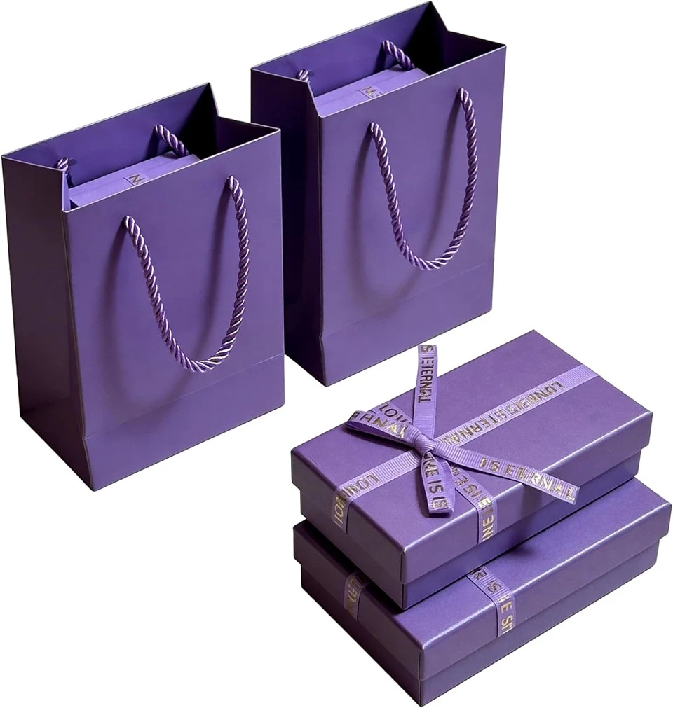 Custom Royal Violet Two-Piece Gift Box Set