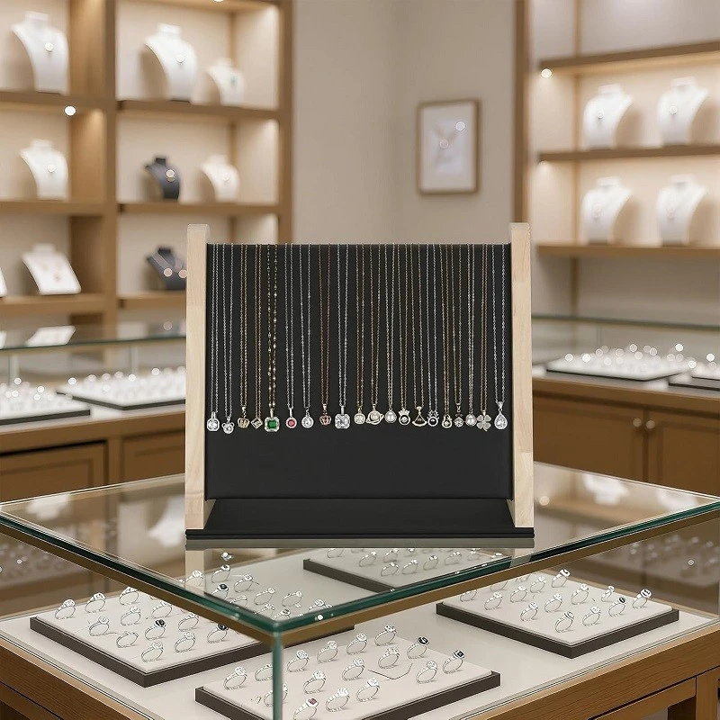 Freestanding Wooden Necklace Display Board For Jewelry Retail best
