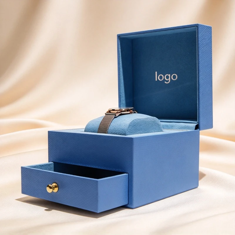 Luxury Flip Top Single Watch Box With Drawer