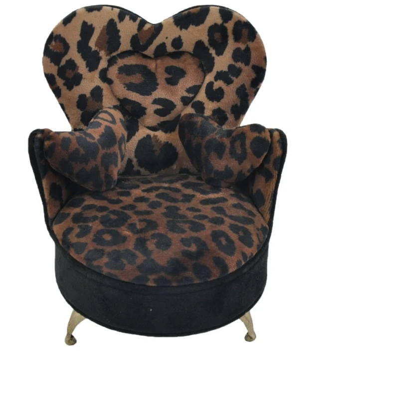 Novelty Leopard Velvet Mini Jewelry Storage Organizer