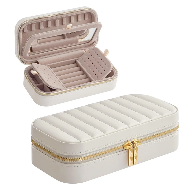 Premium Portable Leather Jewelry Organizer Box