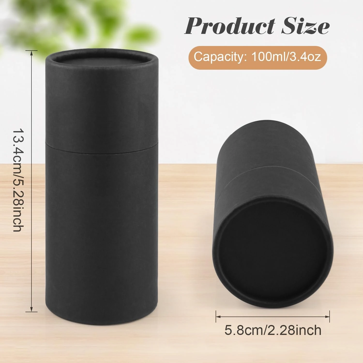 Custom Black Round Paperboard Cylinder Custom Black Round Paperboard Cylinder