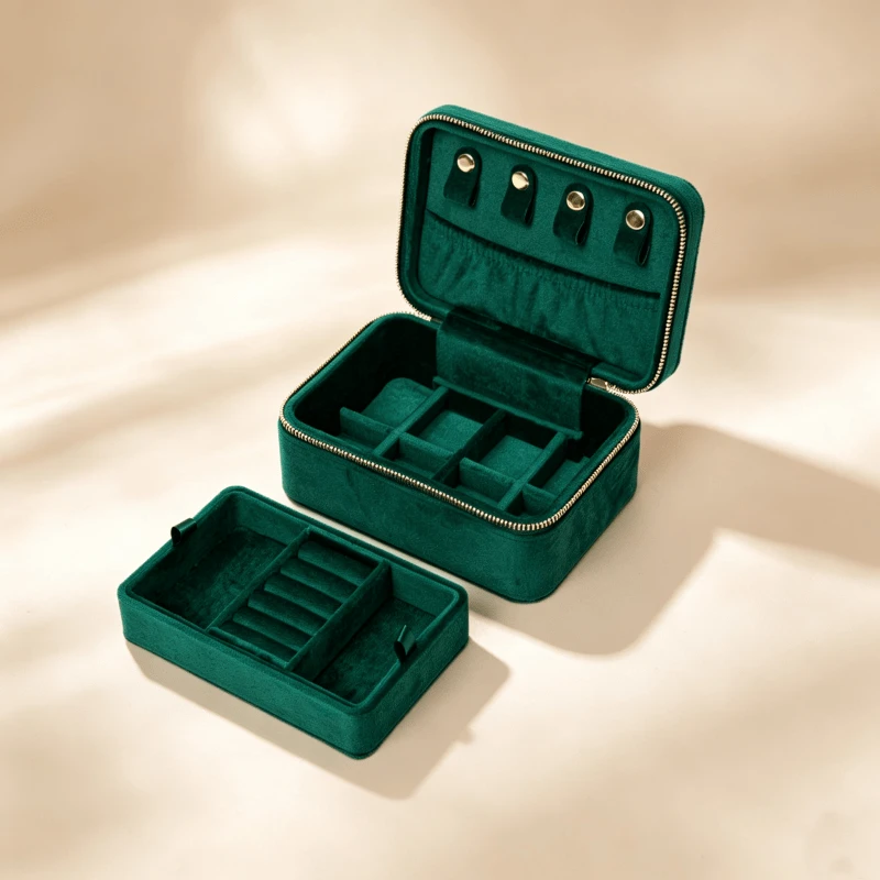 Multi-Compartment PU Jewelry Organizer Box Multi-Compartment PU Jewelry Organizer Box