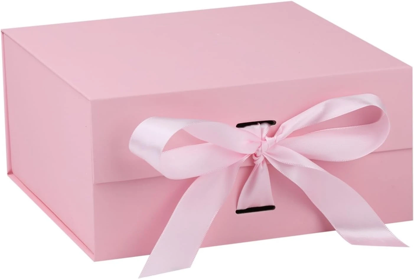 Custom Baby Pink Collapsible Ribbon Box with Magnetic Closure Custom Baby Pink Collapsible Ribbon Box with Magnetic Closure