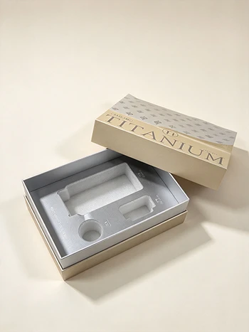 Custom Champagne Gold Titanium Gift Box with CNC Precision Foam Insert Custom Champagne Gold Titanium Gift Box with CNC Precision Foam Insert