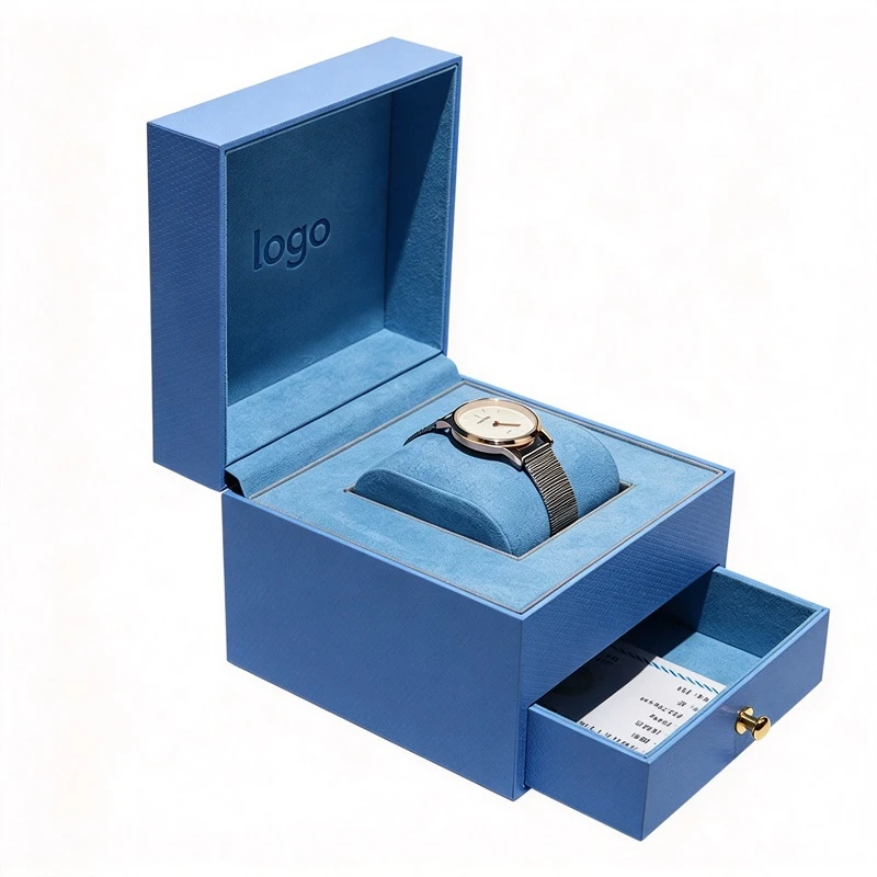 Luxury Flip Top Single Watch Box with Drawer Luxury Flip Top Single Watch Box with Drawer