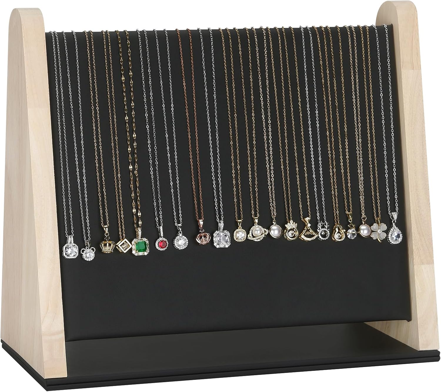 Freestanding Wooden Necklace Display Board for Jewelry Retail Freestanding Wooden Necklace Display Board for Jewelry Retail