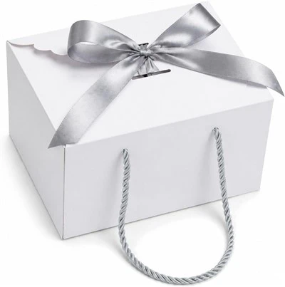 Custom White Scalloped Gift Box