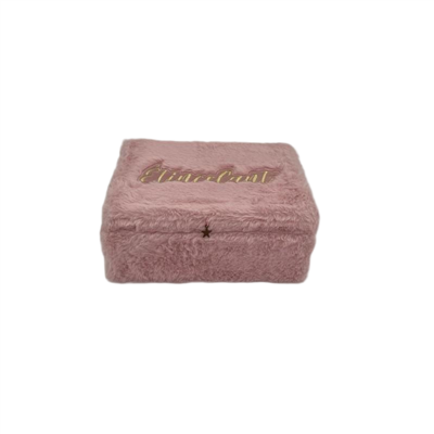 Soft Touch Pink Fluffy Jewelry Storage Box