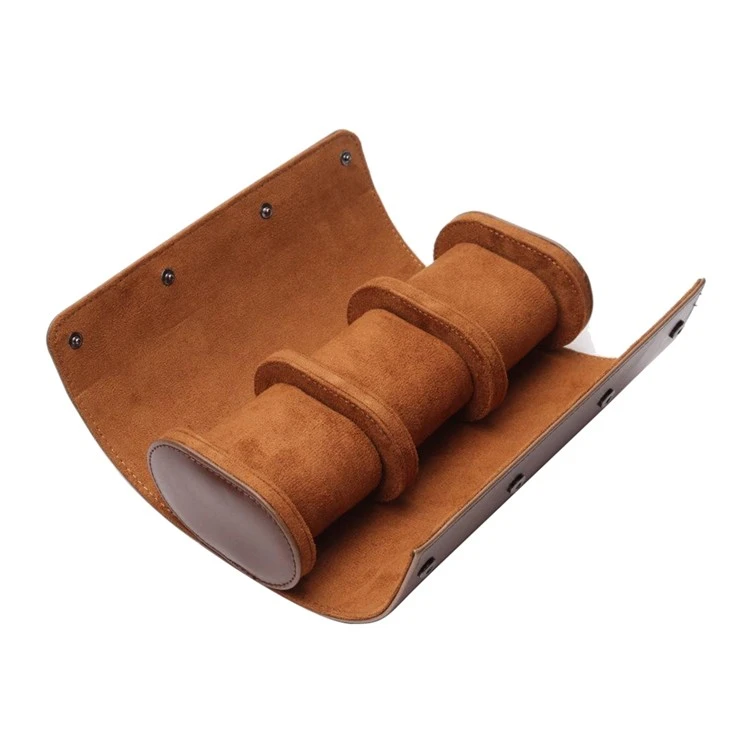 Three Slot Leather Watch Roll suppliers
